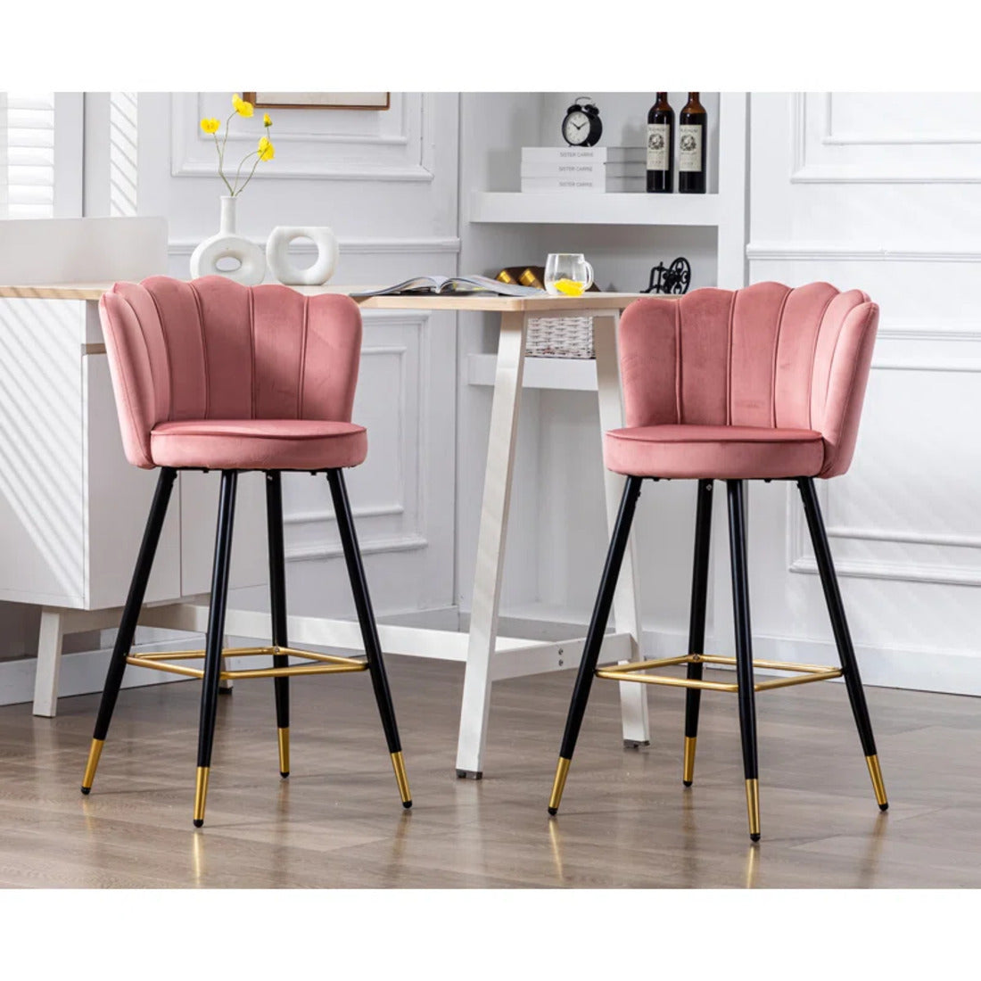 Flower Counter Stool - Pink