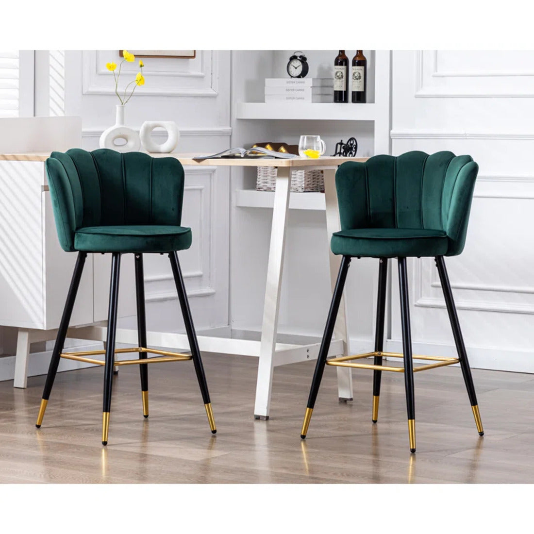 Flower Counter Stool - Green