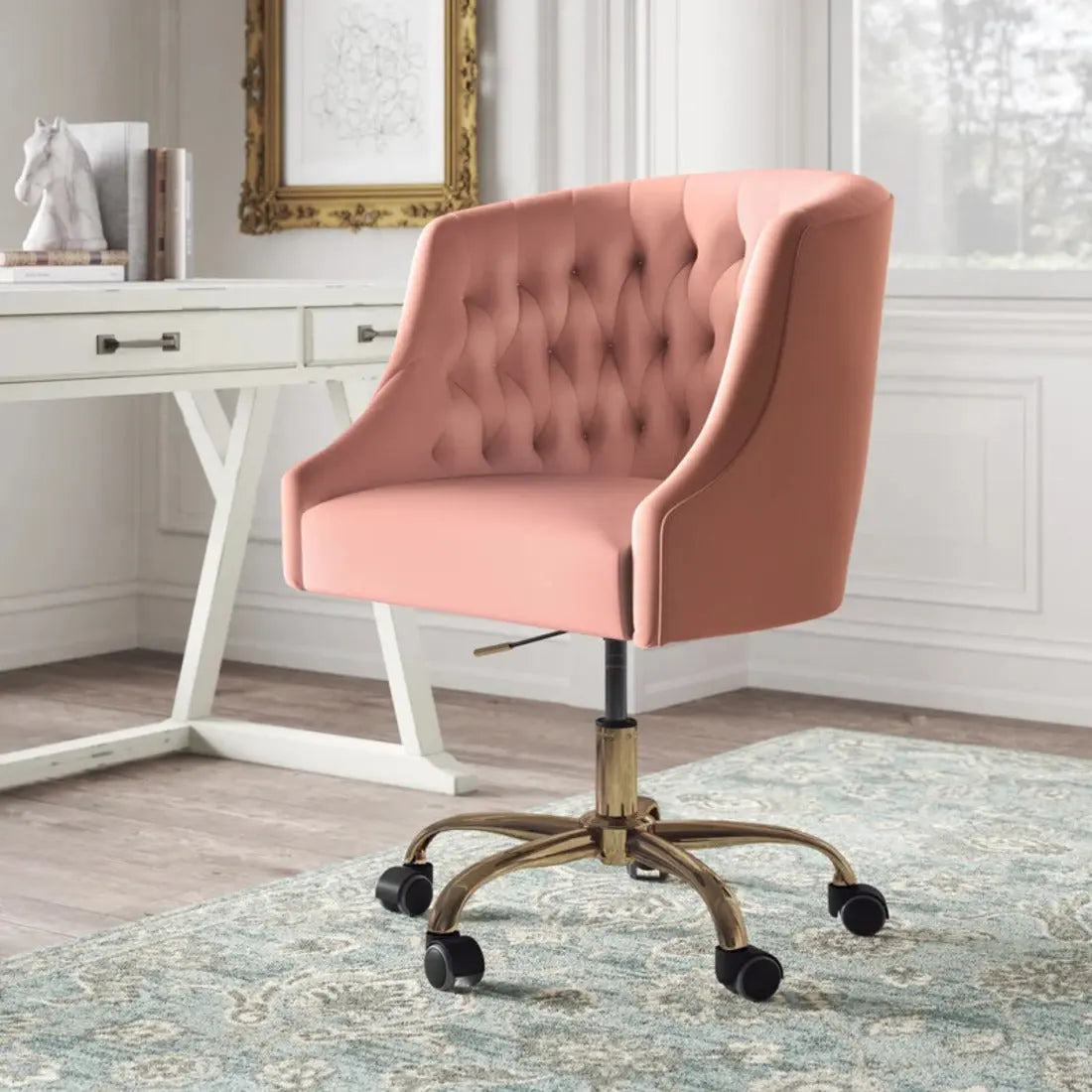 Clemence Modern Task Chair – Pink