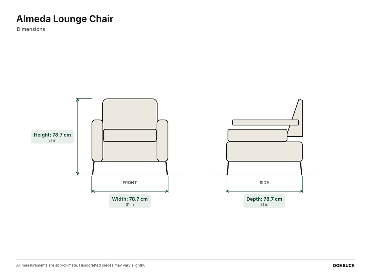 Almeda Lounge Chair dimensions