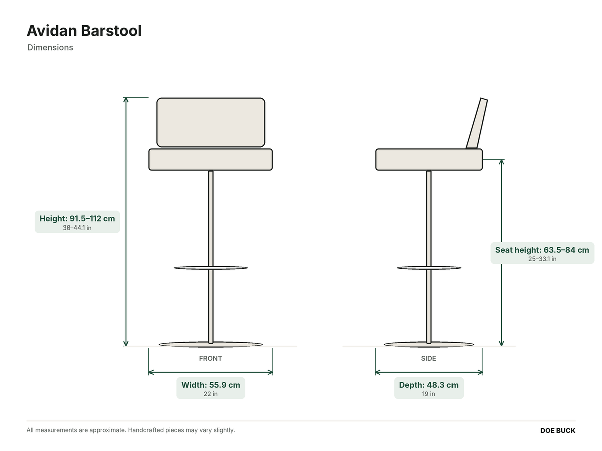 Avidan Barstool dimensions