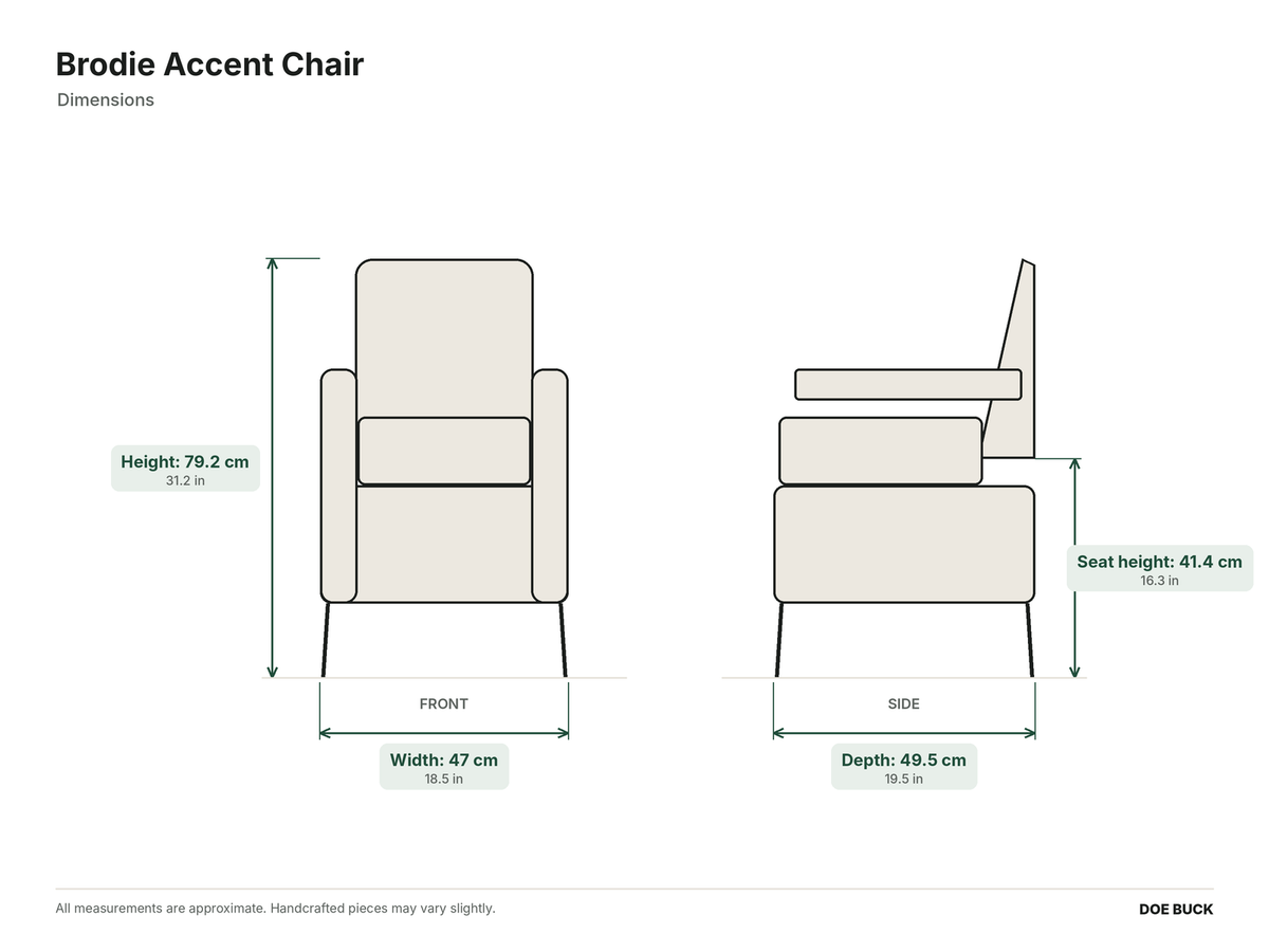Brodie Accent Chair dimensions