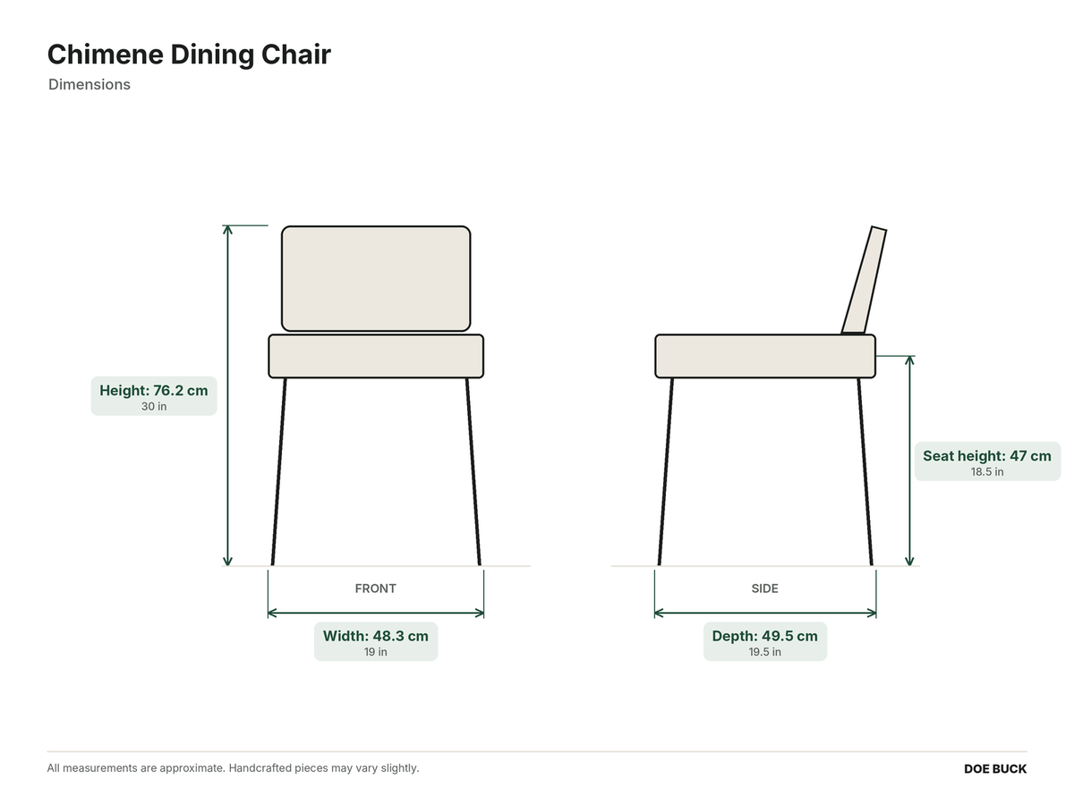 Chimene Dining Chair dimensions