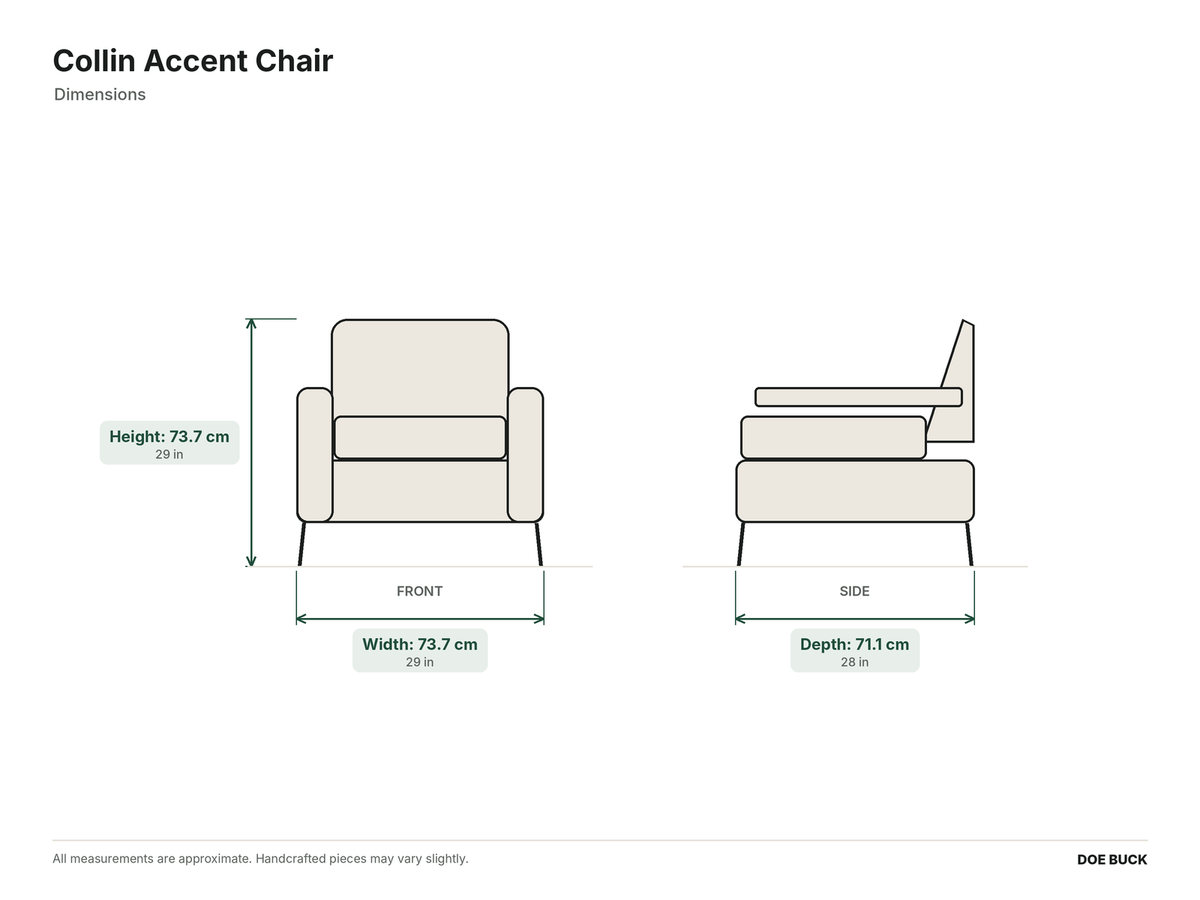 Collin Accent Chair dimensions