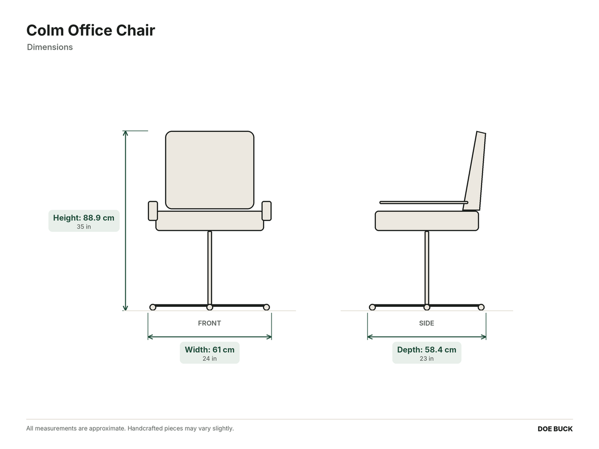 Colm Office Chair dimensions