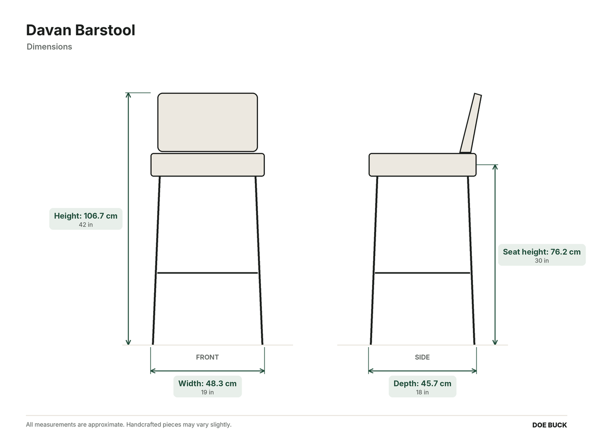 Davan Barstool dimensions