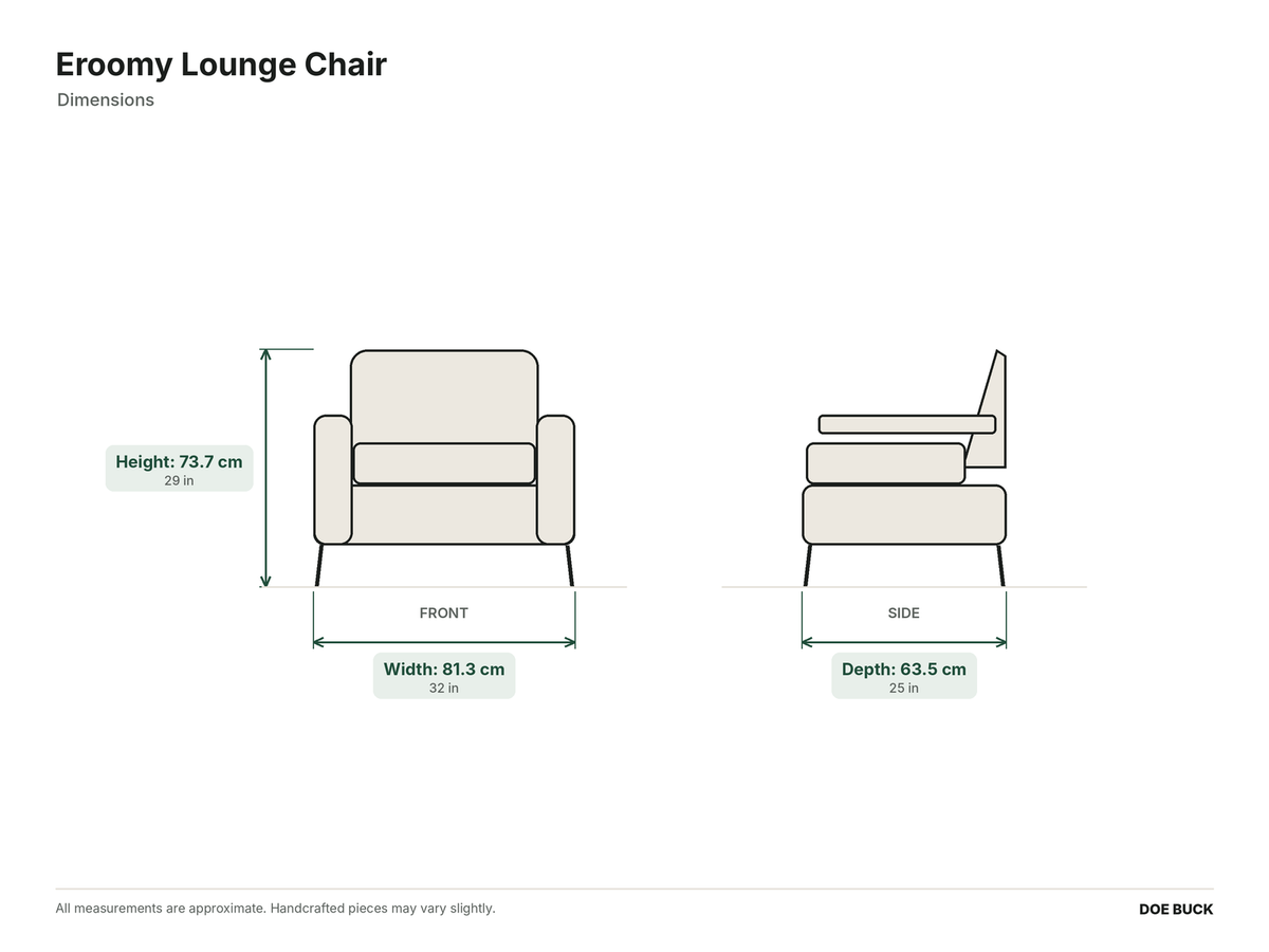 Eroomy Lounge Chair dimensions