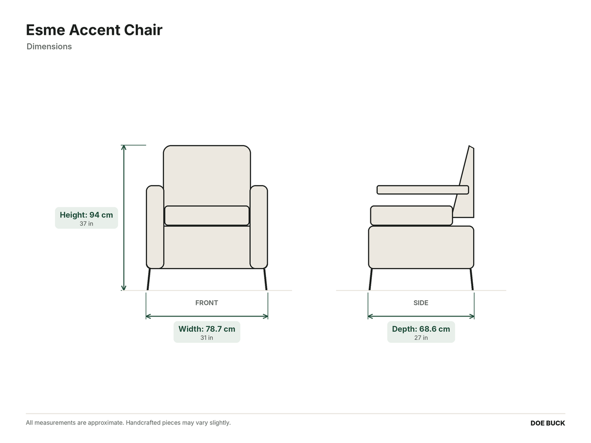 Esme Accent Chair dimensions