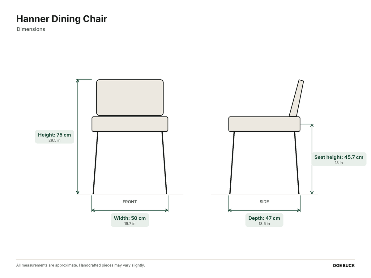 Hanner Dining Chair dimensions