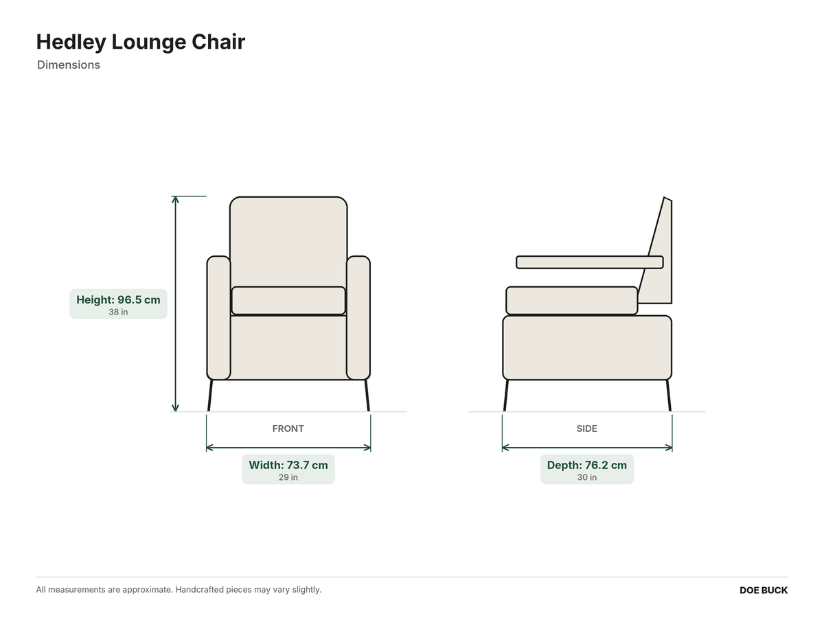 Hedley Lounge Chair dimensions