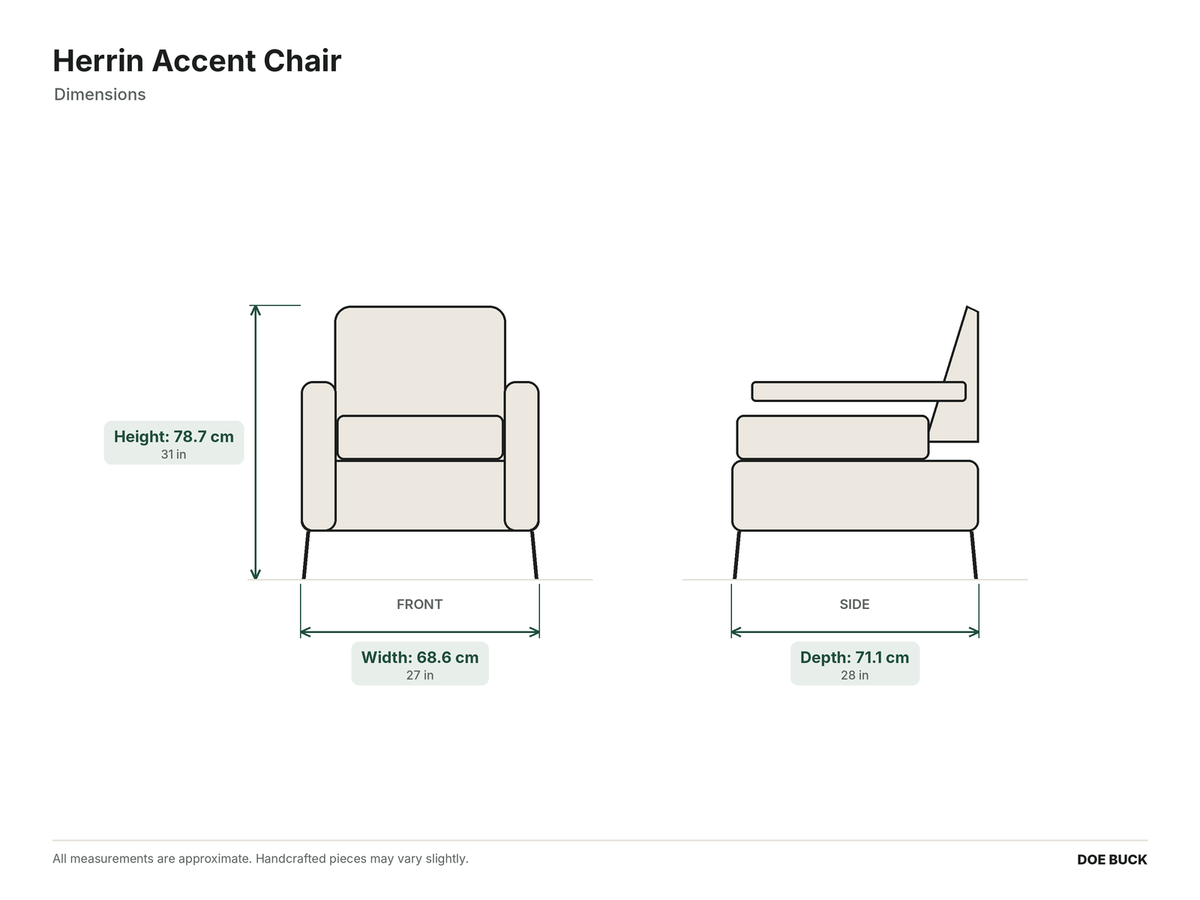Herrin Accent Chair dimensions