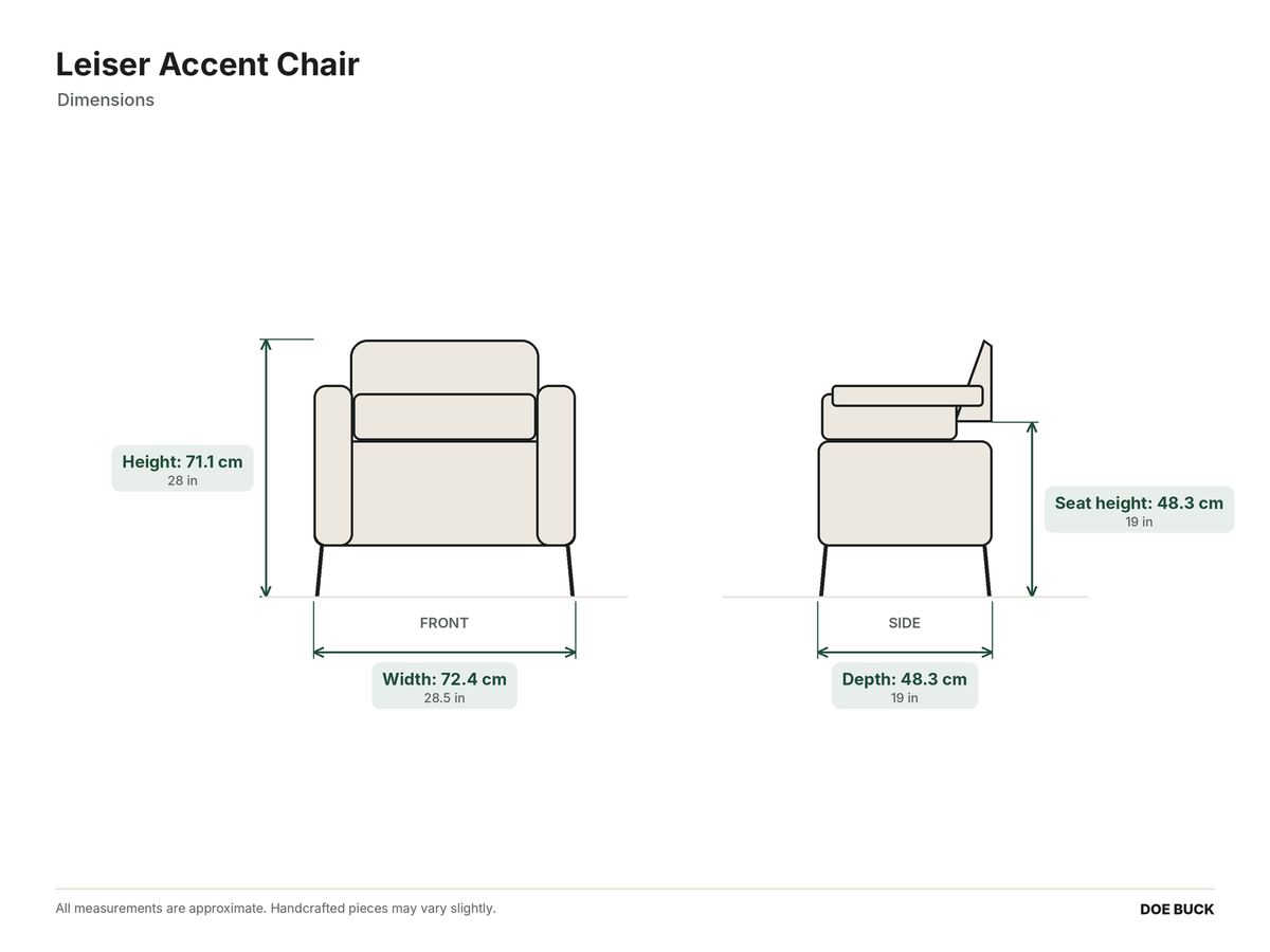 Leiser Accent Chair dimensions