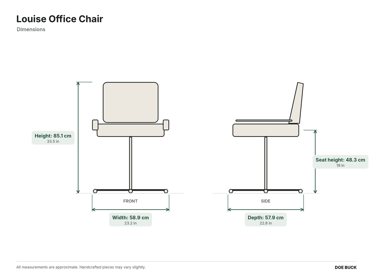 Louise Office Chair dimensions