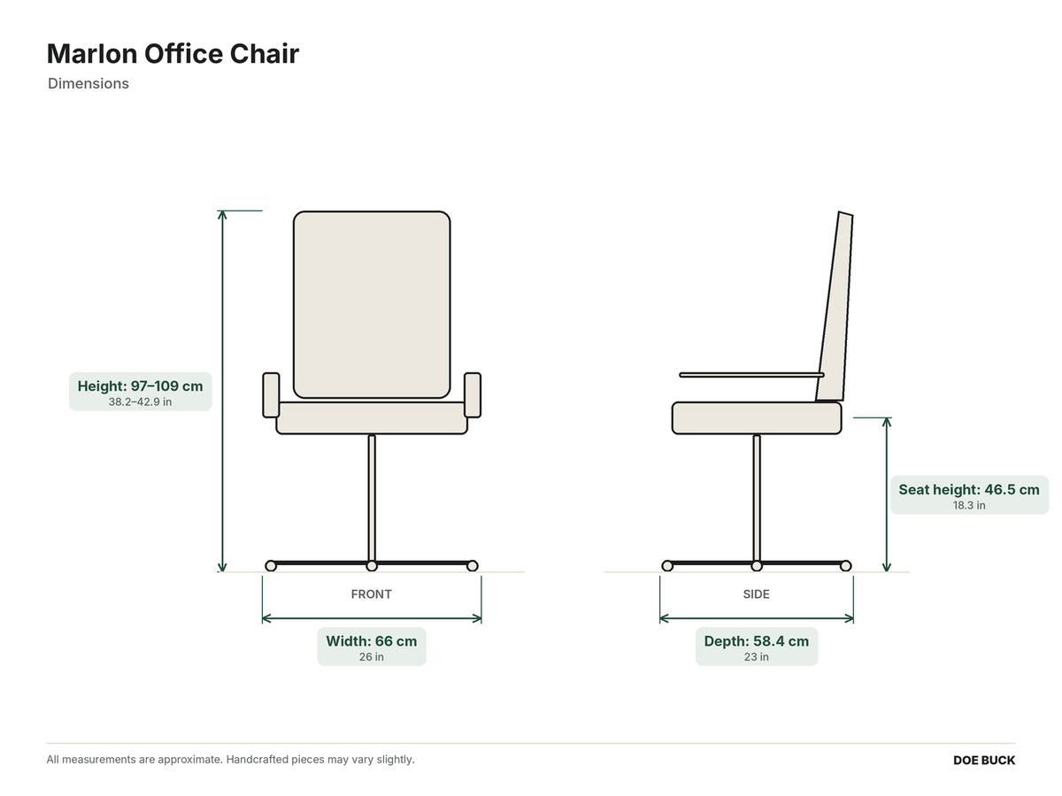 Marlon Office Chair dimensions