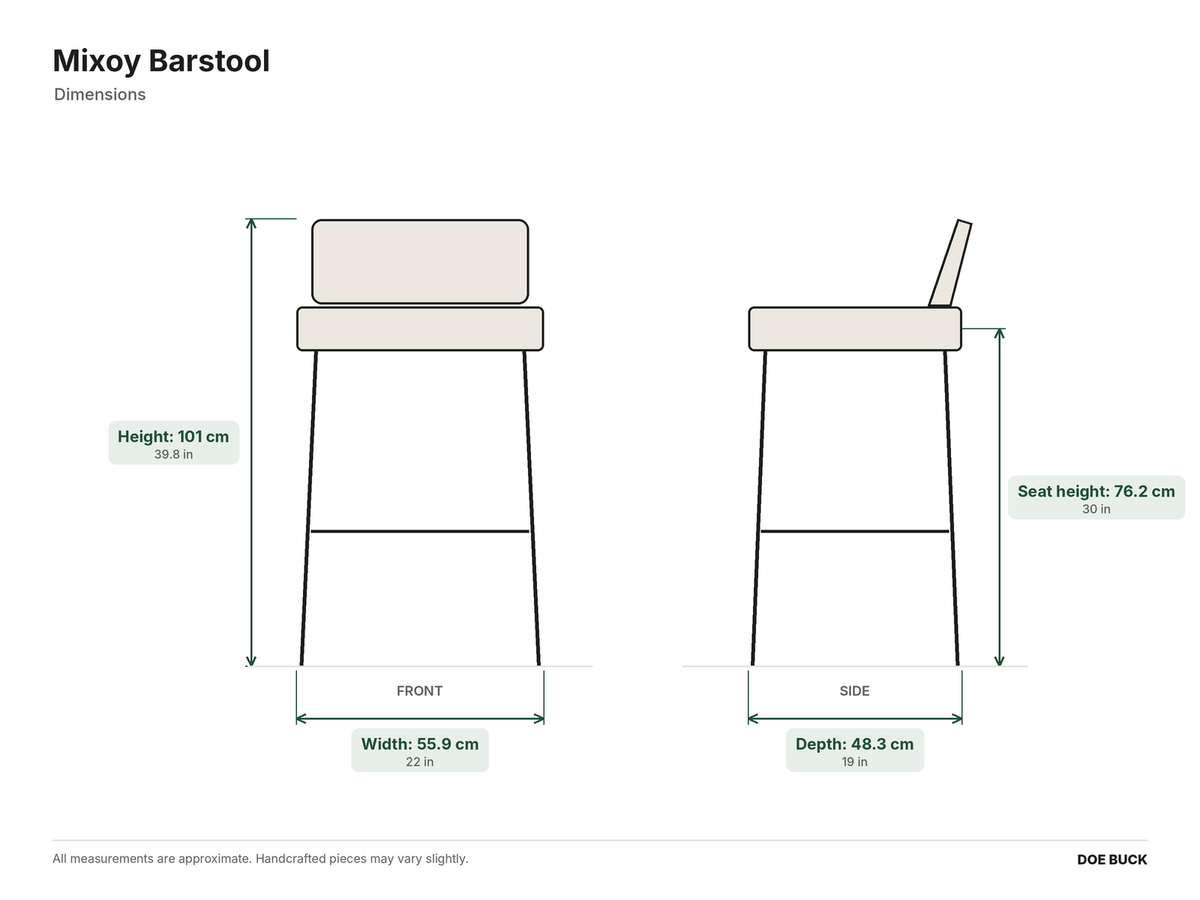 Mixoy Barstool dimensions