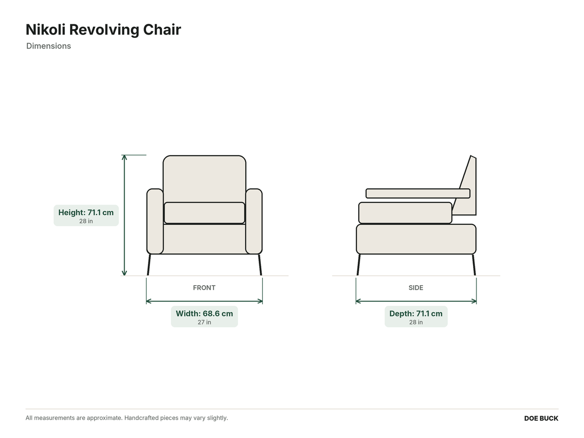 Nikoli Revolving Chair dimensions