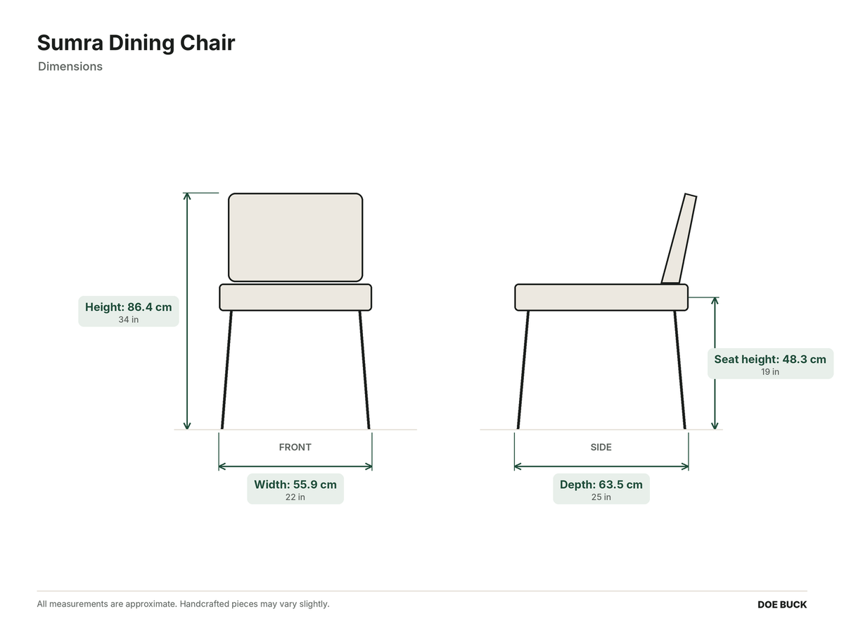 Sumra Dining Chair dimensions