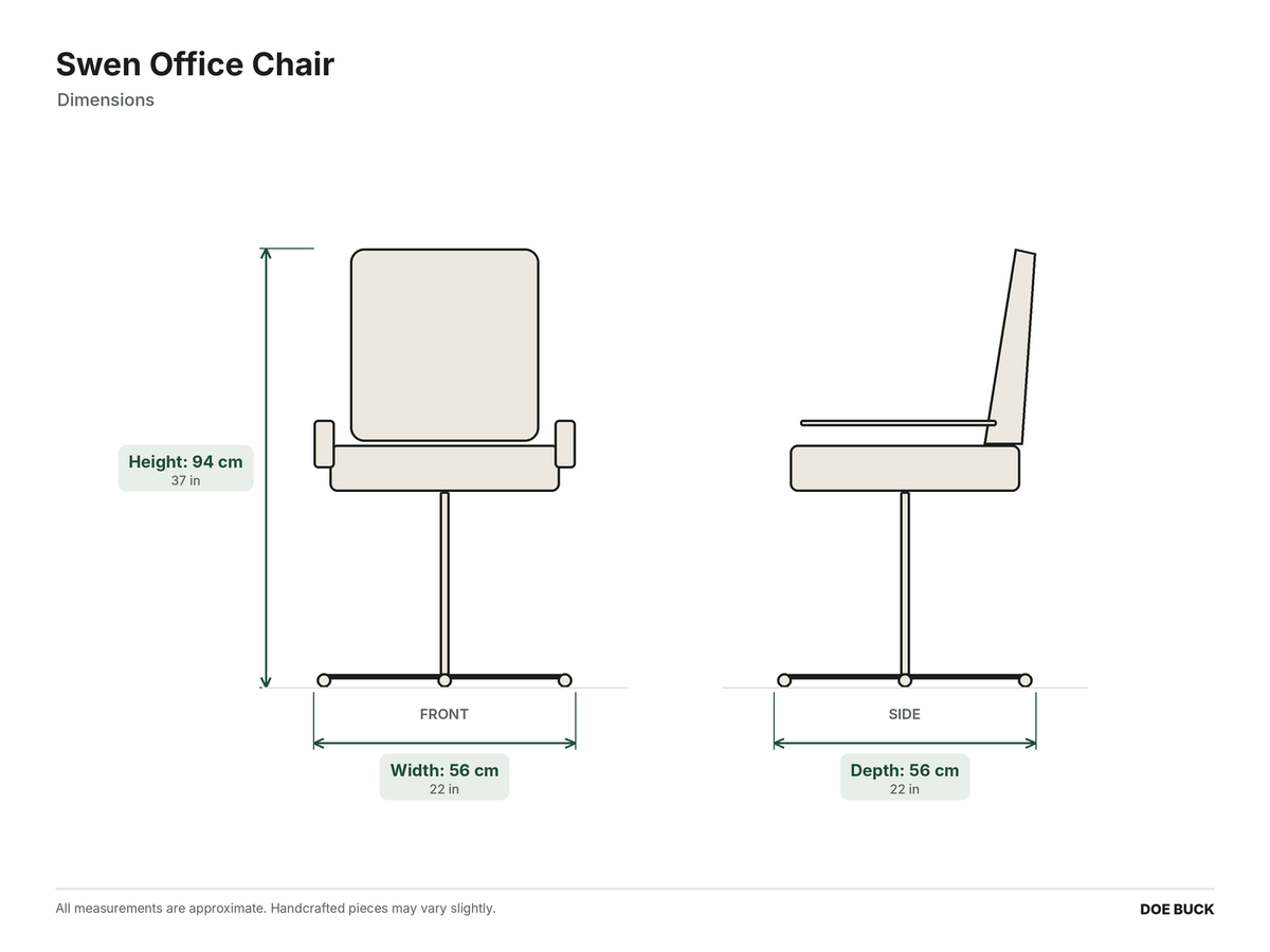 Swen Office Chair dimensions