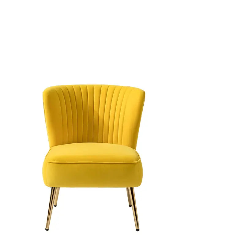 Luna Tufted Accent Chair – Yellow