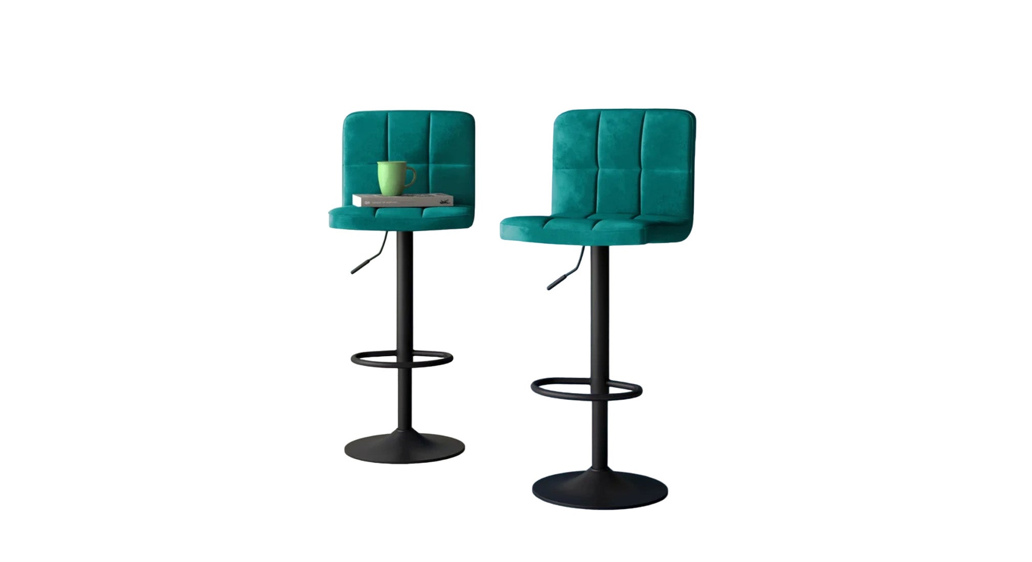 Neo Swiel Adjustable Bar Stool - Green