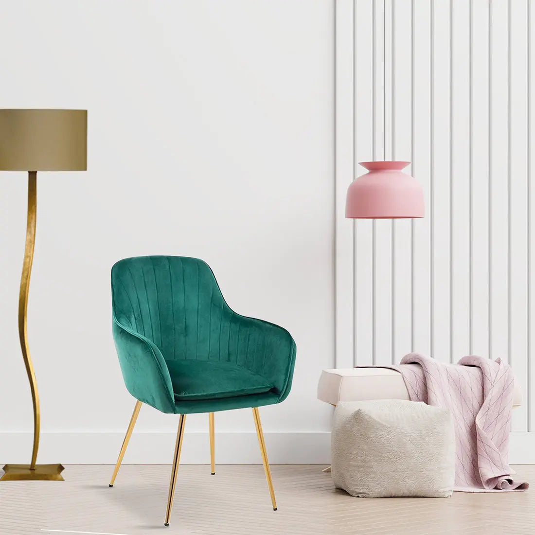 Nova Plush Accent Chair – Green
