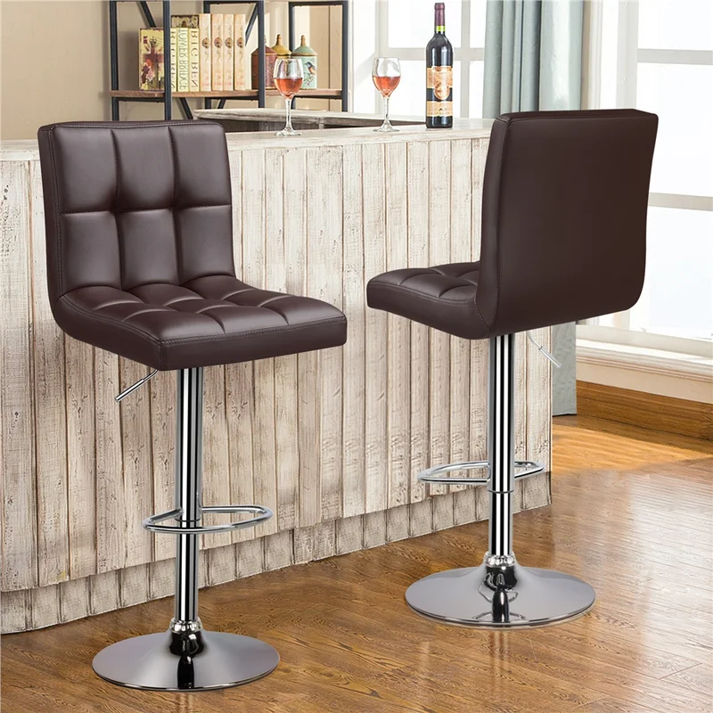 Gerrilyn Swiel Adjustable Bar Stool - Brown