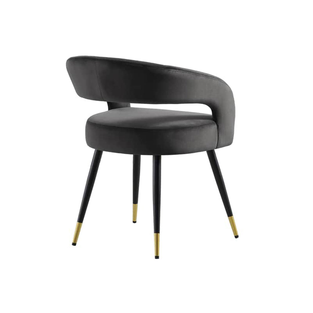 Bentlee Accent Chair Black | Upholstered Accent Chair Jet Black