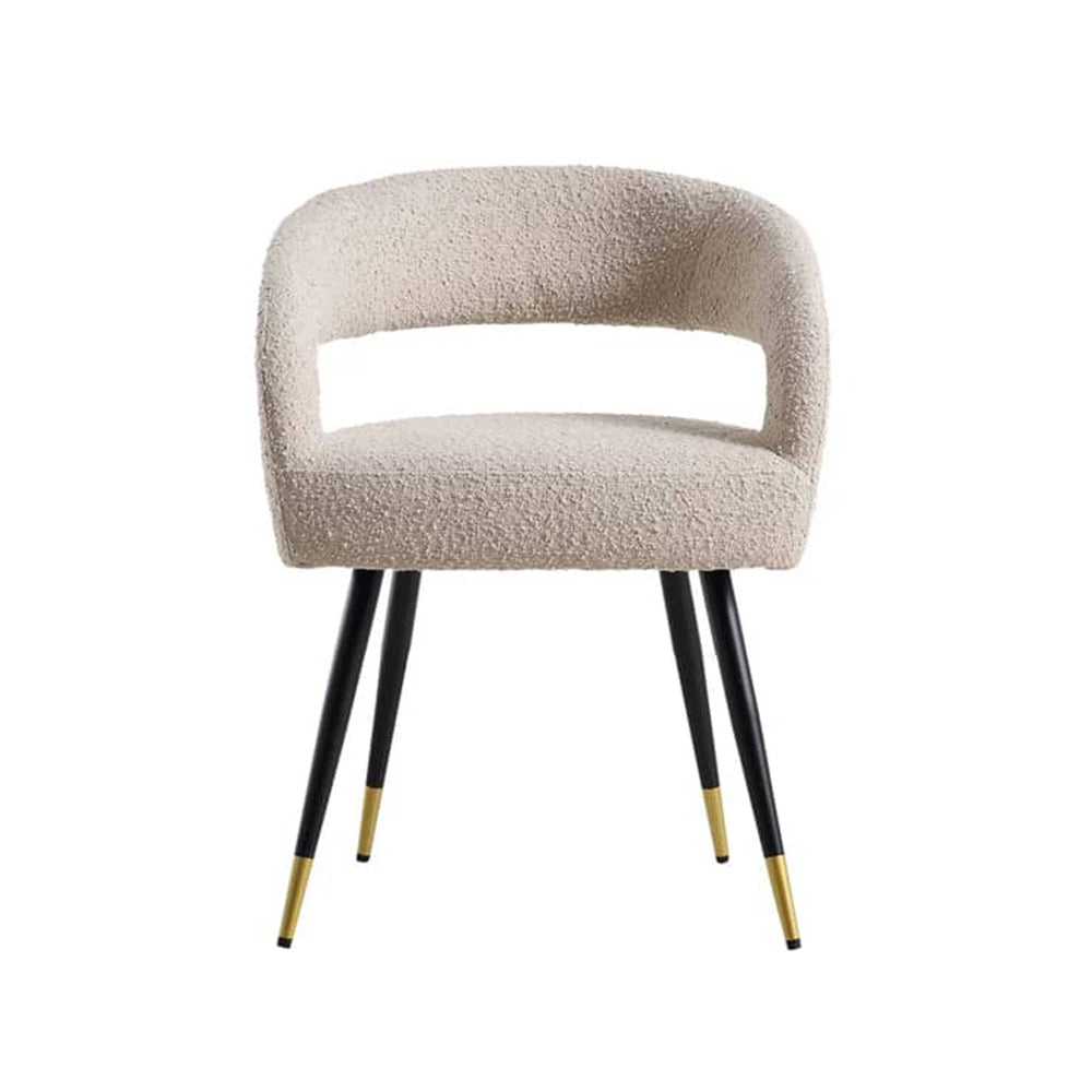 Bentlee Accent Chair Beige Boucle | Boucle Fabric Accent Chair Beige