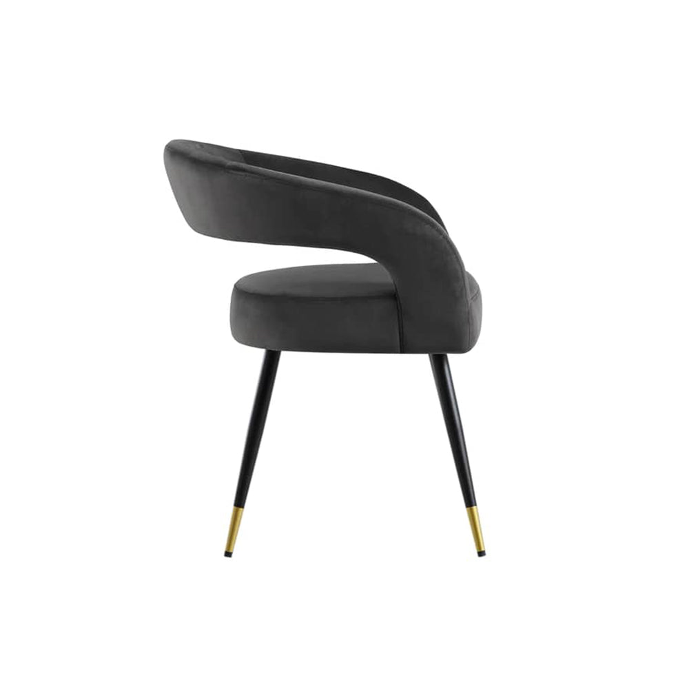 Bentlee Accent Chair Black | Upholstered Accent Chair Jet Black