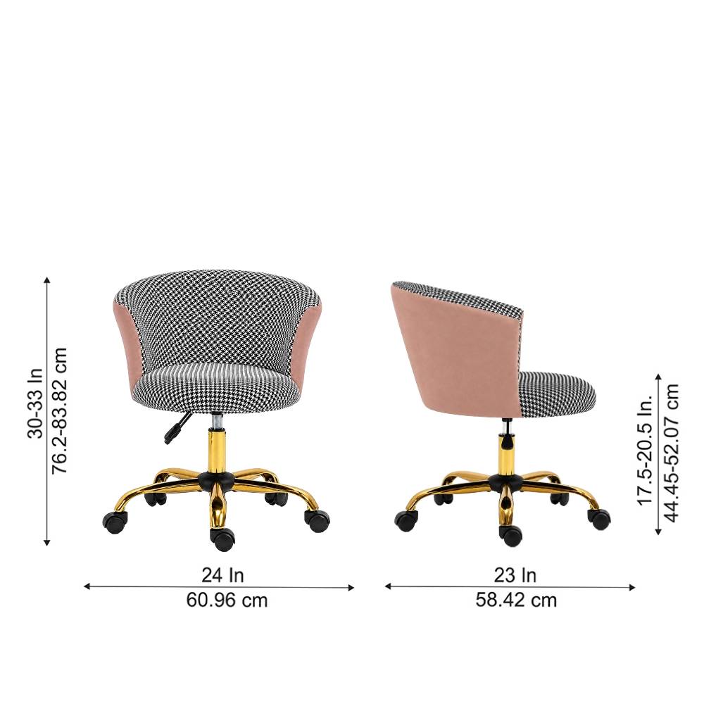 paolo Office Chair| Pink