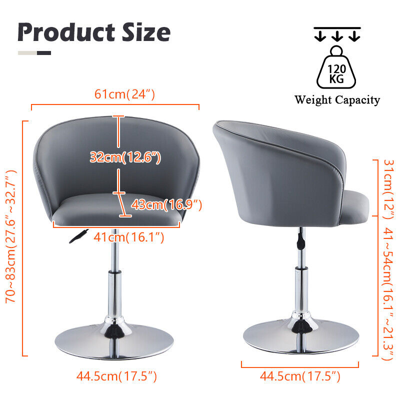 Homy Swivel Bar Stool/Chair - Grey