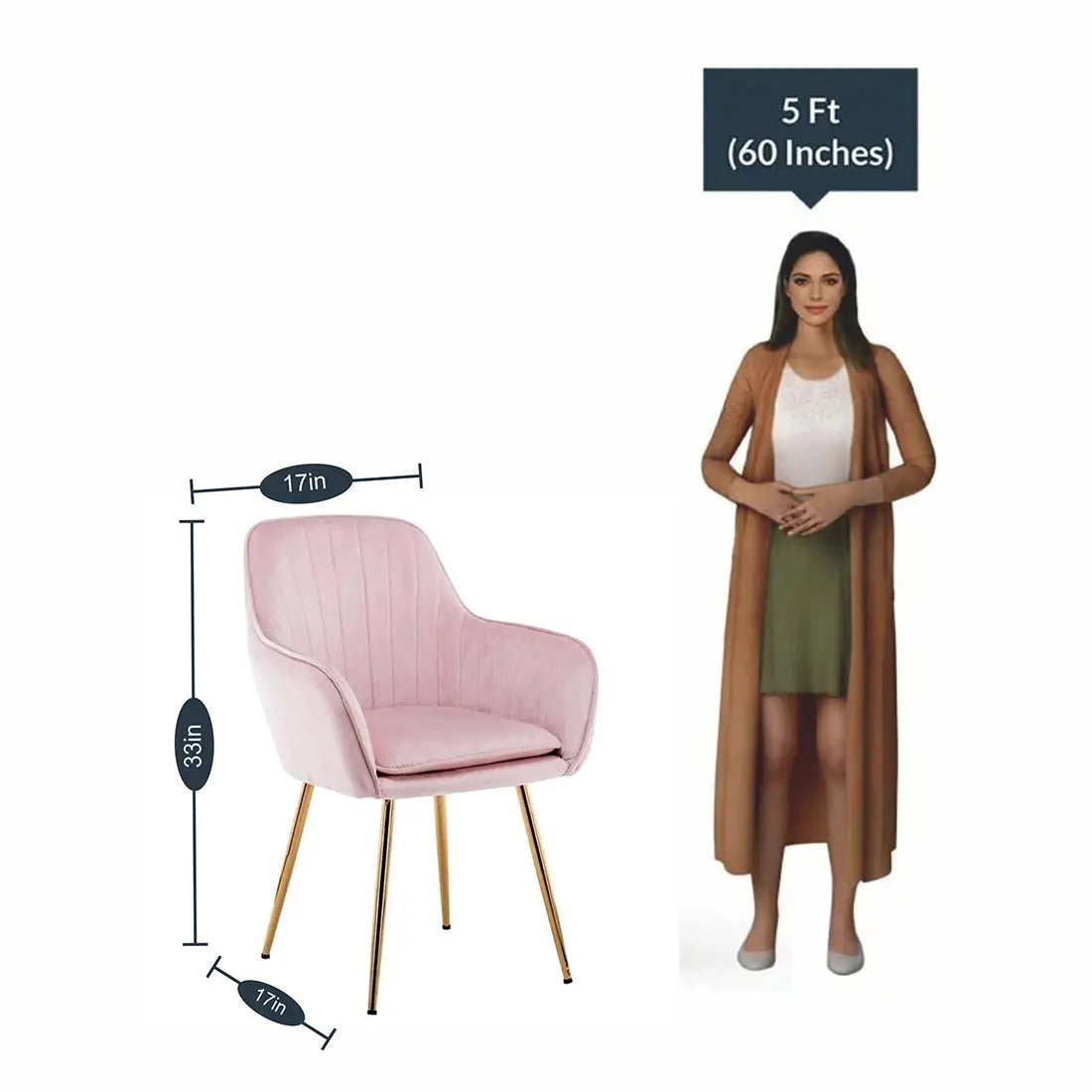 Skye Modern Accent Chair – Pink