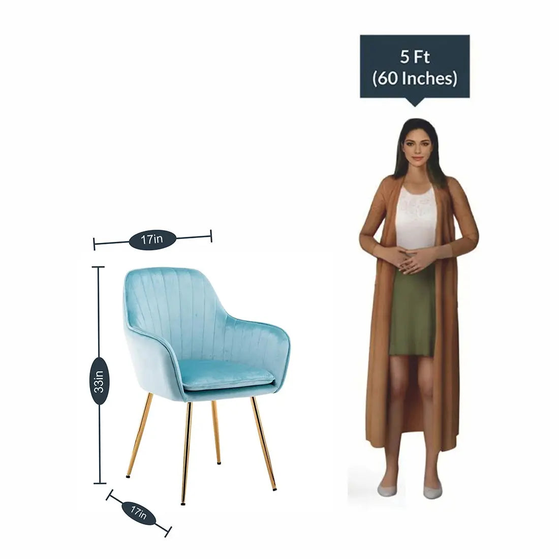 Skye Modern Accent Chair – Sky Blue