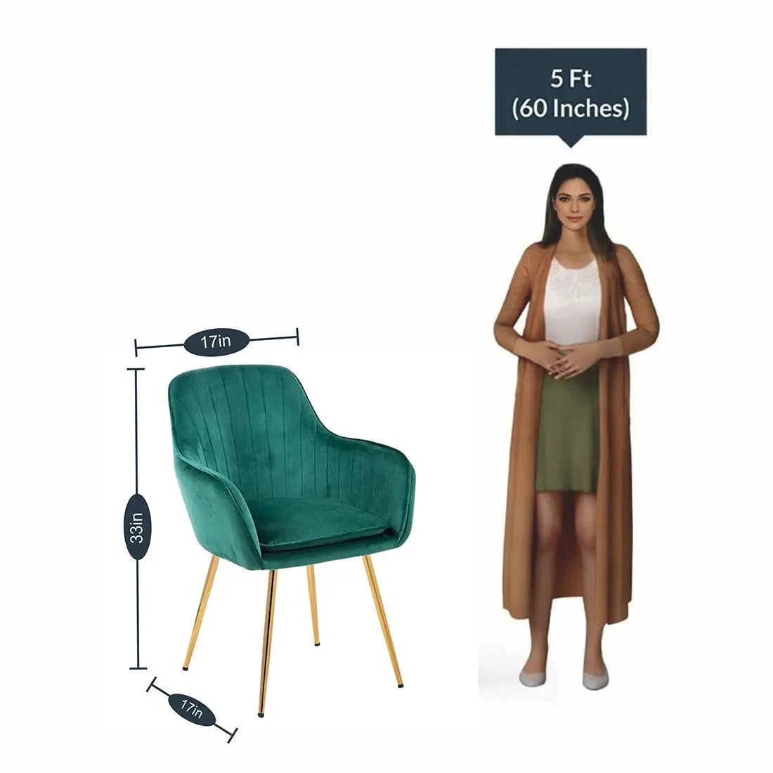 Nova Plush Accent Chair – Green