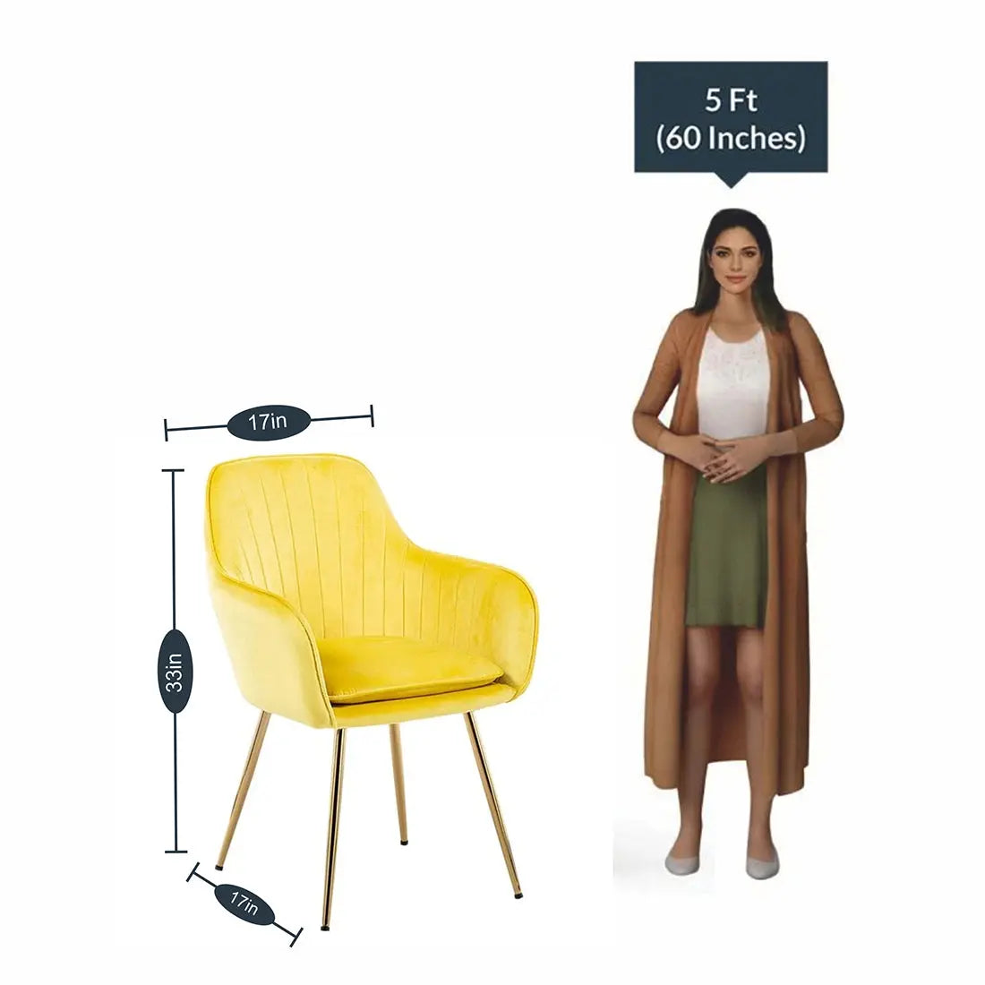 Skye Modern Accent Chair – Yellow