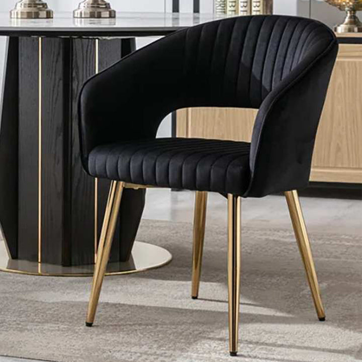 Ayatt Accent Chair Black | Contemporary Armchair Matte Black