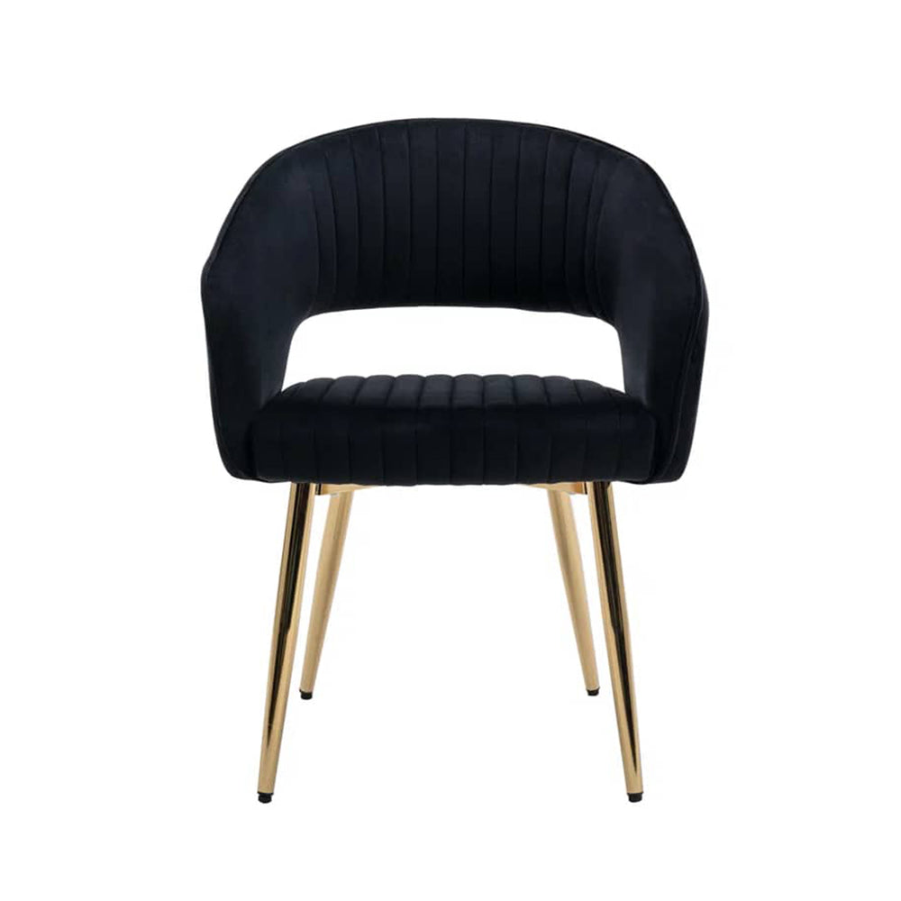 Ayatt Accent Chair Black | Contemporary Armchair Matte Black