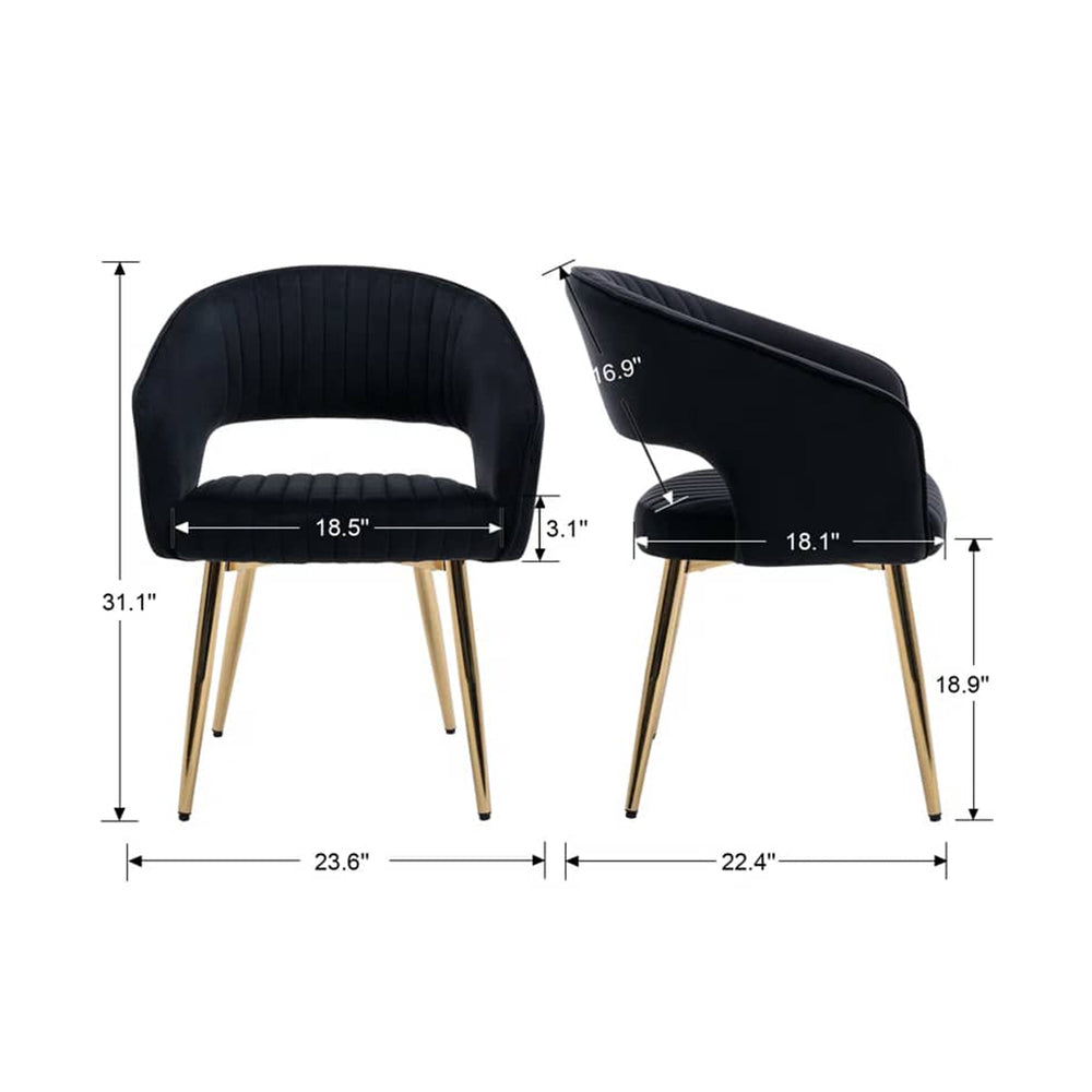 Ayatt Accent Chair Black | Contemporary Armchair Matte Black