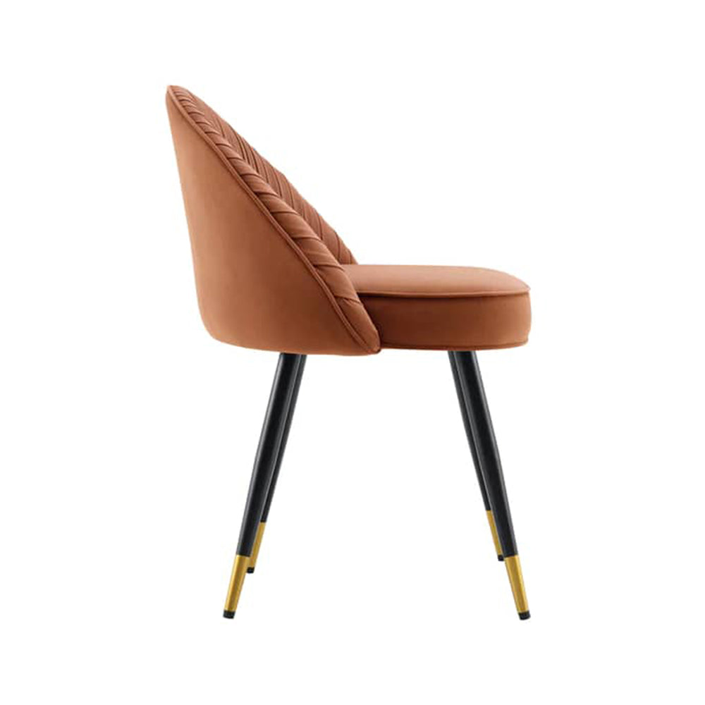 Momence Accent Chair Orange | Luxury Lounge Accent Chair Amber Orange